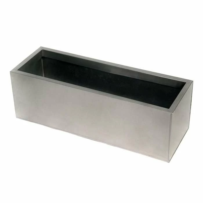 64cm Zinc Galvanised Silver Trough Planter - By Primrose™ 3 64cm Zinc Galvanised Silver Trough Planter - By Primrose™