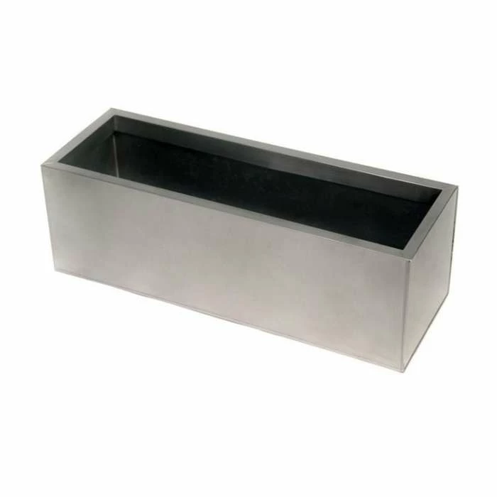 70cm Zinc Galvanised Trough Planter in Silver - By Primrose™ 3 70cm Zinc Galvanised Trough Planter in Silver - By Primrose™