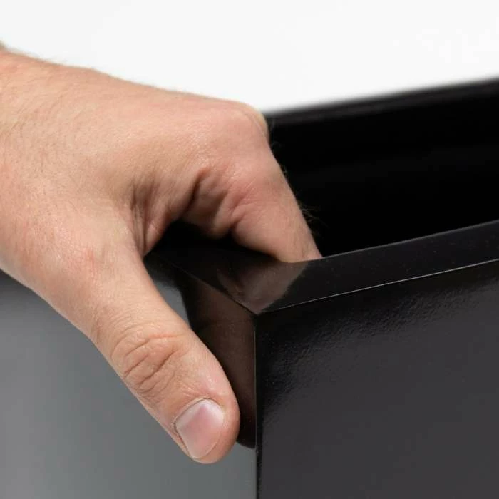 70cm Zinc Galvanised Black Trough Planter - By Primrose™ 7 70cm Zinc Galvanised Black Trough Planter - By Primrose™ - Image 5