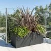 100cm Zinc Galvanised Black Trough Planter - By Primrose™ 2 100cm Zinc Galvanised Black Trough Planter - By Primrose™ -Planters Outlet Store PP0005XL main image 4da5