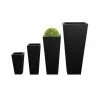 H116cm Zinc Galvanised Black Flared Square Planter - By Primrose™ 1 H116cm Zinc Galvanised Black Flared Square Planter - By Primrose™ -Planters Outlet Store PP0007XL main image a8e1