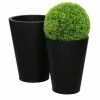 H69.5cm Zinc Galvanised Black Cone Planter - By Primrose™ -Planters Outlet Store PP0009X main image 0dc1