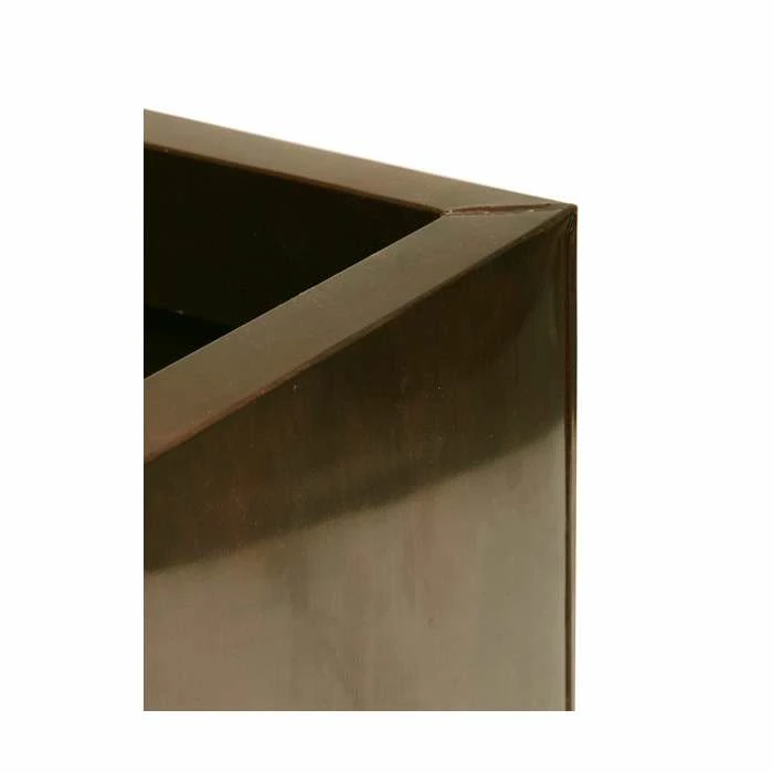 50cm Zinc Galvanised Mocha Brown Cube Planter - By Primrose™ 7 50cm Zinc Galvanised Mocha Brown Cube Planter - By Primrose™ - Image 5