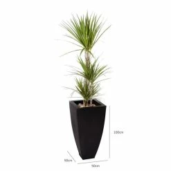 100cm Zinc Galvanised Black Tapered Cube Planter - By Primrose™ 11 100cm Zinc Galvanised Black Tapered Cube Planter - By Primrose™ -Planters Outlet Store PP0068X add image 3 6fc7