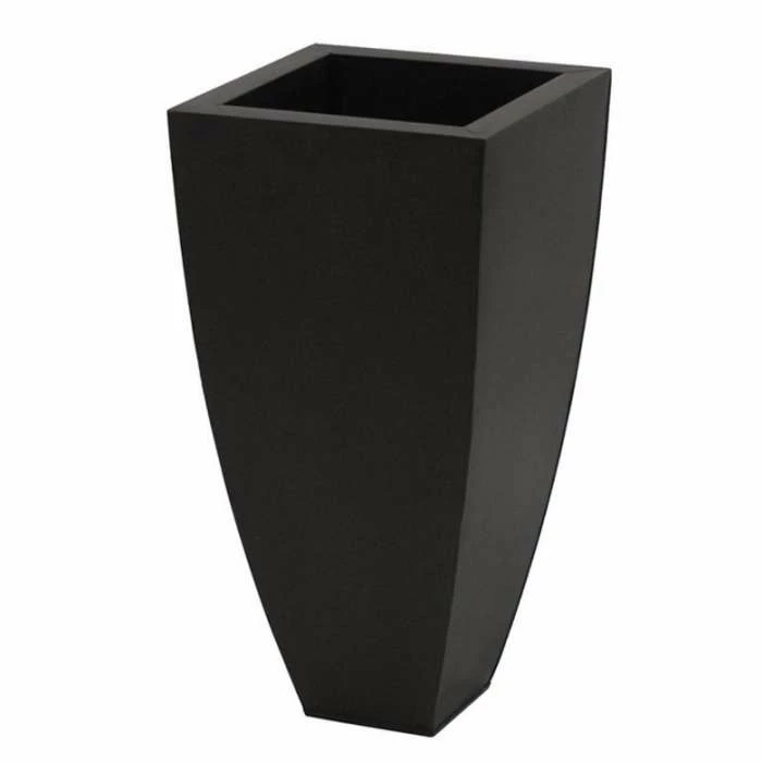 100cm Zinc Galvanised Black Tapered Cube Planter - By Primrose™ 4 100cm Zinc Galvanised Black Tapered Cube Planter - By Primrose™ - Image 2