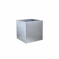 40cm Zinc Galvanised Silver Cube Planters - By Primrose™ 19 40cm Zinc Galvanised Silver Cube Planters - By Primrose™ -Planters Outlet Store PP0079L add image 6 9ce3