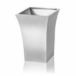 H42.5cm Zinc Galvanised Silver Flared Square Planter -By Primrose™ 9 H42.5cm Zinc Galvanised Silver Flared Square Planter -By Primrose™ -Planters Outlet Store PP0250S3 add image 2 7e53