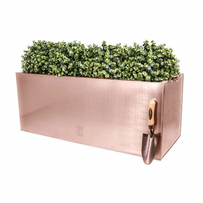 75cm Zinc Galvanised Trough Planter in a Copper Finish by Primrose™ 5 75cm Zinc Galvanised Trough Planter in a Copper Finish by Primrose™ - Image 3