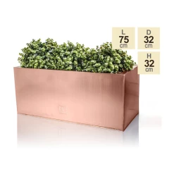 75cm Zinc Galvanised Trough Planter in a Copper Finish by Primrose™ 17 75cm Zinc Galvanised Trough Planter in a Copper Finish by Primrose™ -Planters Outlet Store PP0261L main image 45bf