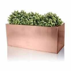 64cm Zinc Galvanised Trough Planter in a Copper Finish by Primrose™ 13 64cm Zinc Galvanised Trough Planter in a Copper Finish by Primrose™ -Planters Outlet Store PP0261M add image 3 5486