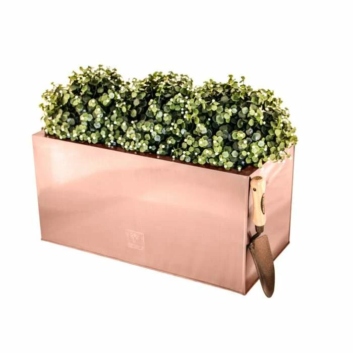 70cm Zinc Galvanised Trough Planter in a Copper Finish by Primrose™ 5 70cm Zinc Galvanised Trough Planter in a Copper Finish by Primrose™ - Image 3