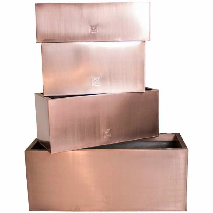 70cm Zinc Galvanised Trough Planter in a Copper Finish by Primrose™ 8 70cm Zinc Galvanised Trough Planter in a Copper Finish by Primrose™ - Image 6
