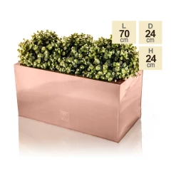 70cm Zinc Galvanised Trough Planter in a Copper Finish by Primrose™ 17 70cm Zinc Galvanised Trough Planter in a Copper Finish by Primrose™ -Planters Outlet Store PP0261S main image 2b6c