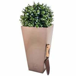 H48cm Zinc Galvanised Flared Square Planter in a Copper Finish by Primrose™ -Planters Outlet Store PP0262S add image 2 b889