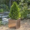 40cm Zinc Galvanised Cube Planter in a Copper Finish by Primrose™ 1 40cm Zinc Galvanised Cube Planter in a Copper Finish by Primrose™ -Planters Outlet Store PP0264L main image c9c0