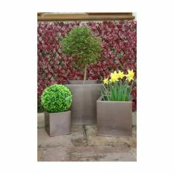 30cm Zinc Galvanised Cube Planter in a Copper Finish by Primrose™ 17 30cm Zinc Galvanised Cube Planter in a Copper Finish by Primrose™ -Planters Outlet Store PP0264M add image 6 876e