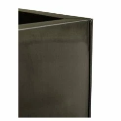 30cm Zinc Galvanised Pewter Cube Pot - By Primrose™ -Planters Outlet Store PP0335M add image 4 bcd2