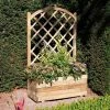90cm Timber Rectangular Planter & Lattice