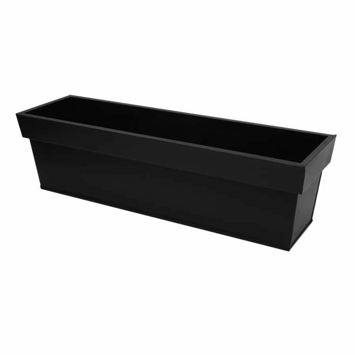 60cm Zinc Edge Black Trough Planter - By Primrose™ 5 60cm Zinc Edge Black Trough Planter - By Primrose™ - Image 3