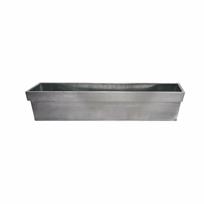 80cm Zinc Edge Silver Trough Planters - By Primrose™ 3 80cm Zinc Edge Silver Trough Planters - By Primrose™