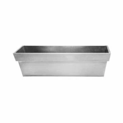 60cm Zinc Edge Silver Trough Planter - By Primrose™ -Planters Outlet Store PP0441M add image 1 6866