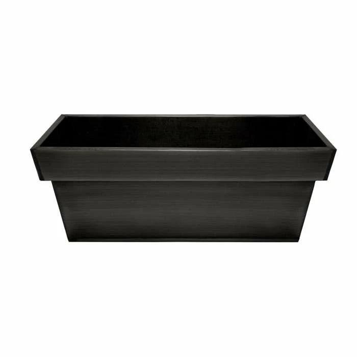 40cm Zinc Small Pewter Edge Trough Planter - By Primrose™ 5 40cm Zinc Small Pewter Edge Trough Planter - By Primrose™ - Image 3