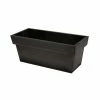 40cm Zinc Small Pewter Edge Trough Planter - By Primrose™ -Planters Outlet Store PP0442S rollover image d02e