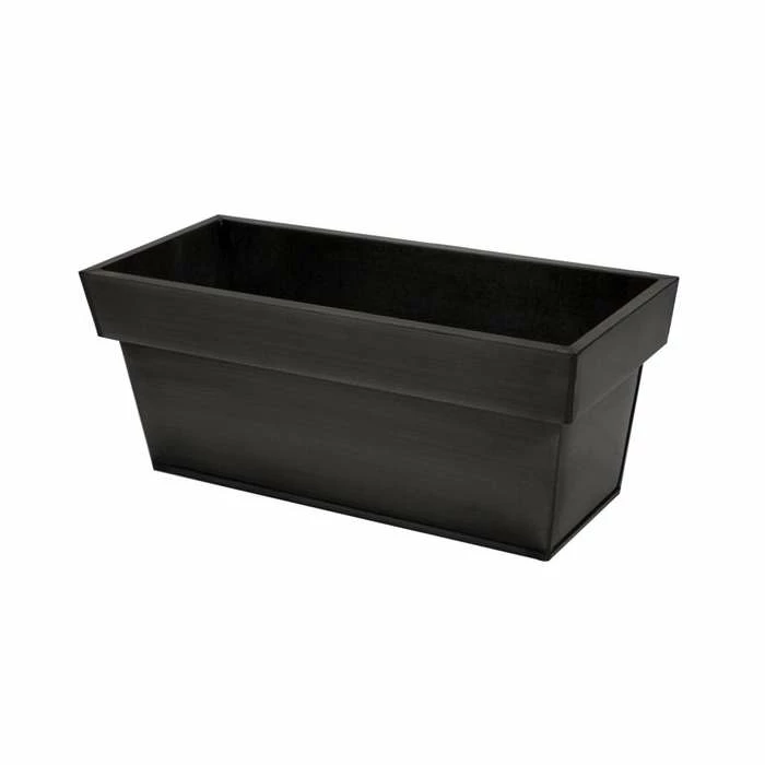 40cm Zinc Small Pewter Edge Trough Planter - By Primrose™ 3 40cm Zinc Small Pewter Edge Trough Planter - By Primrose™