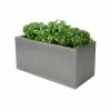 50cm Zinc Silver Kitchen Herb Planter - By Primrose™ -Planters Outlet Store PP0445 rollover image ce05
