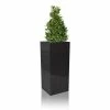 H50cm Zinc Galvanised Tall Platinum Cube Planter - By Primrose™ 1 H50cm Zinc Galvanised Tall Platinum Cube Planter - By Primrose™ -Planters Outlet Store PP0500S rollover image 84ec