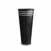 H90cm Tall Round Black Zinc Planter - By Primrose™ 2 H90cm Tall Round Black Zinc Planter - By Primrose™ -Planters Outlet Store PP0521L rollover image 4dcf