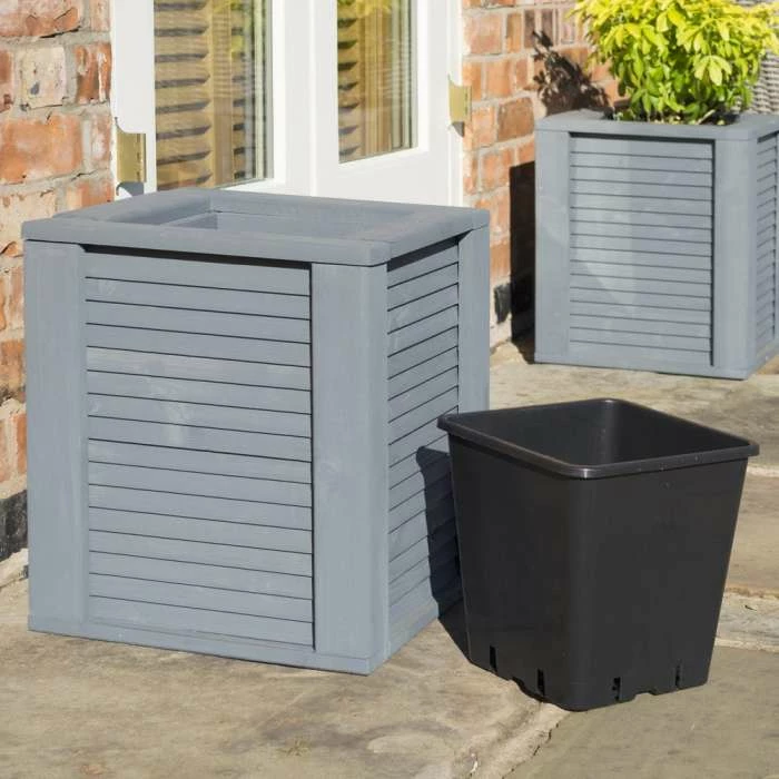 Palermo 45cm Wooden Square Planter by Rowlinson 5 Palermo 45cm Wooden Square Planter by Rowlinson - Image 3