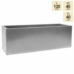 120cm Zinc Galvanised Silver Trough -Planters Outlet Store PP10700 main image 4ddb