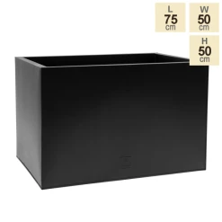 75cm Zinc Galvanised Black Trough -Planters Outlet Store PP10703 main image fb57