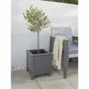 Norfolk Leisure Grigio Wooden Square Planter in Grey -Planters Outlet Store PP13047 main image 5399