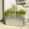 89cm Zinc Tall Trough Planter with Insert in Silver - By Primrose™ -Planters Outlet Store PP1771M main image 1f59