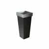 H70cm Zinc Tall Flared Square Planter - By Primrose™ 2 H70cm Zinc Tall Flared Square Planter - By Primrose™ -Planters Outlet Store PP1775S rollover image b9a5