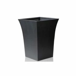 H50cm Black Square Flared Planter - By Primrose™
