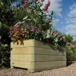 W1m (3ft 3in) Wooden Rectangular Marberry Planter by Rowlinson® 9 W1m (3ft 3in) Wooden Rectangular Marberry Planter by Rowlinson® -Planters Outlet Store PP1878 rollover image 6801
