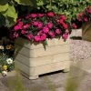 50cm Wooden Marberry Square Planter - by Rowlinson -Planters Outlet Store PP1879 main image 9604