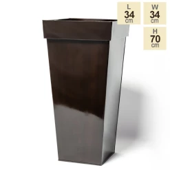 H70cm Mocha Brown Zinc Tall Flared Square Planter - By Primrose™ 13 H70cm Mocha Brown Zinc Tall Flared Square Planter - By Primrose™ -Planters Outlet Store PP1891M main image 76b2