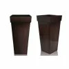 H70cm Mocha Brown Zinc Tall Flared Square Planter - By Primrose™ 1 H70cm Mocha Brown Zinc Tall Flared Square Planter - By Primrose™ -Planters Outlet Store PP1891M rollover image 823b