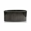 W60cm Platinum Low Oval Zinc Galvanised Planter - By Primrose™ -Planters Outlet Store PP1975 rollover image f584