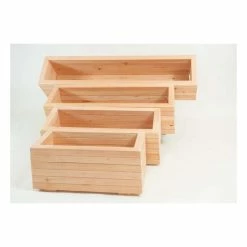 84cm Larch Wood Medium Trough Planter -Planters Outlet Store PP2040 add image 1 fc15