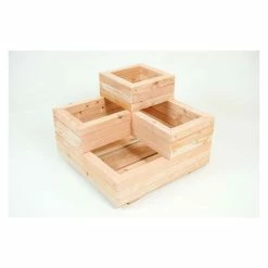 60cm Larch Wood Medium Spiral Planter