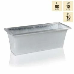 60cm Zinc Galvanised Trough Planter - By Primrose™ 9 60cm Zinc Galvanised Trough Planter - By Primrose™ -Planters Outlet Store PP2101L b3fd