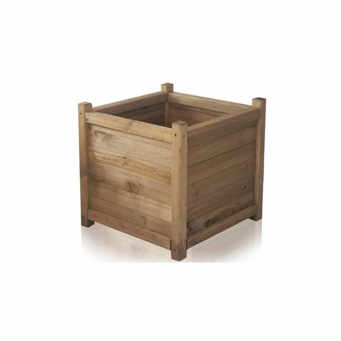 H55cm Wooden Cube Planter by Liz Frances™ 4 H55cm Wooden Cube Planter by Liz Frances™ - Image 2