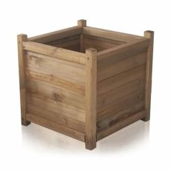 H45cm Wooden Cube Planter by Liz Frances™ -Planters Outlet Store PP2447S add image 1 b691