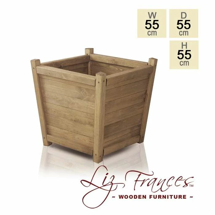 55cm Wooden Tapered Planter by Liz Frances™ 3 55cm Wooden Tapered Planter by Liz Frances™