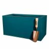 64cm Zinc Galvanised Teal Trough Planter - By Primrose™ -Planters Outlet Store PP2641M rollover image 3c26